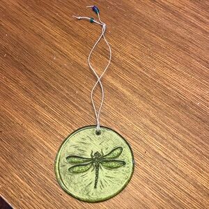 Dragonfly Green Glass Sun Catcher